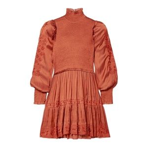NWT Ulla Johnson Angelica Dress Rust  Size 10 Smock